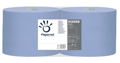 Papernet Industrieputztuchrolle 2/Rollen/1000 Blatt/36x21,5 cm/ Recycling